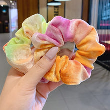 Load image into Gallery viewer, Tie Dye Rainbow Scrunchie
