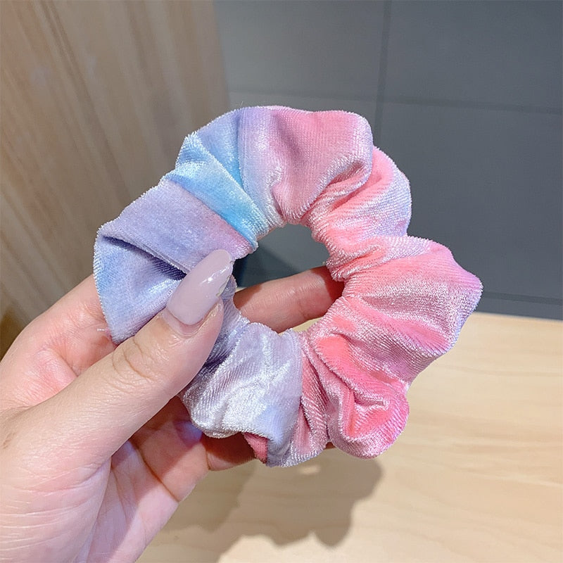 Tie Dye Rainbow Scrunchie