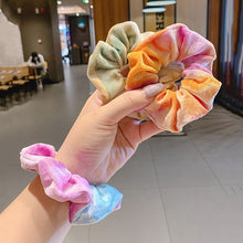 Load image into Gallery viewer, Tie Dye Rainbow Scrunchie
