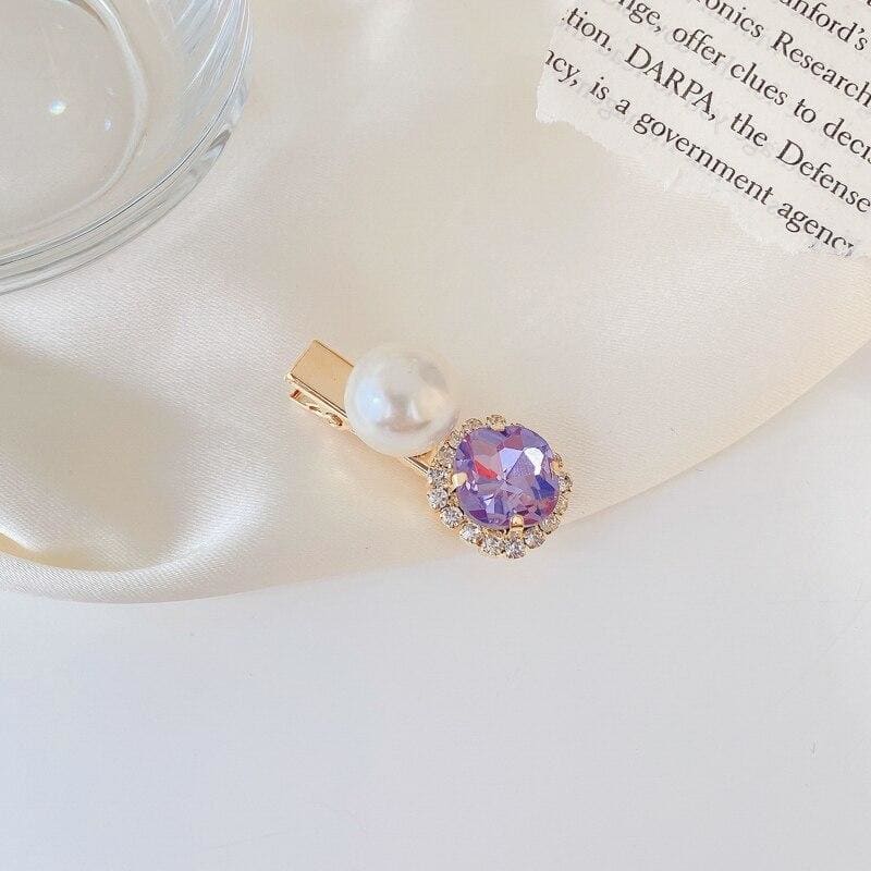 Vintage Sapphire Grandma Pin - Mini Pearl - Hair Clips